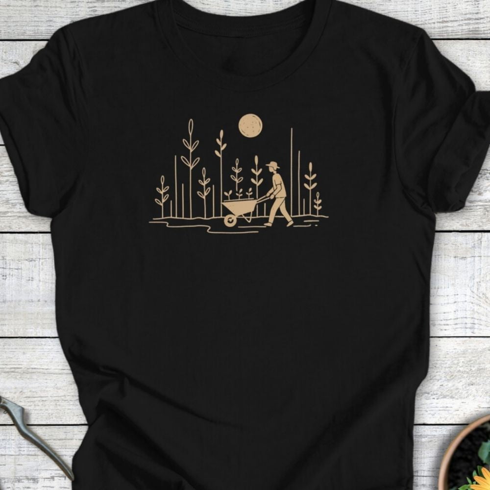 Printify T-Shirt Black / S Garden Walk T-Shirt