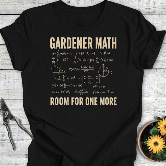 Printify T-Shirt Black / S Gardener Math T-Shirt
