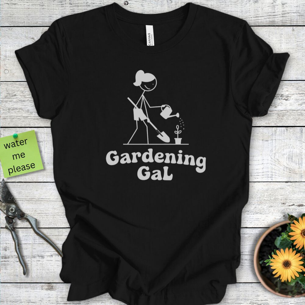 Printify T-Shirt Black / S Gardening Gal