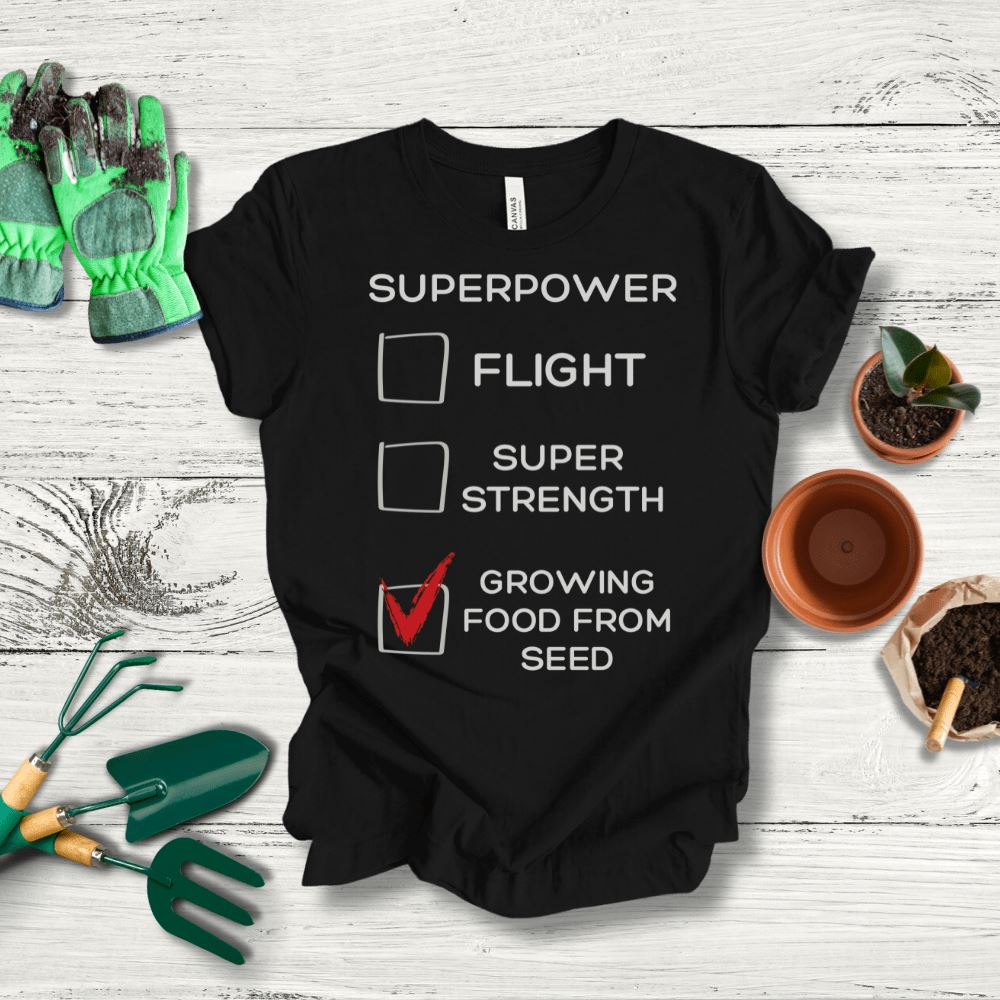 Printify T-Shirt Black / S Gardening Superpower T-Shirt