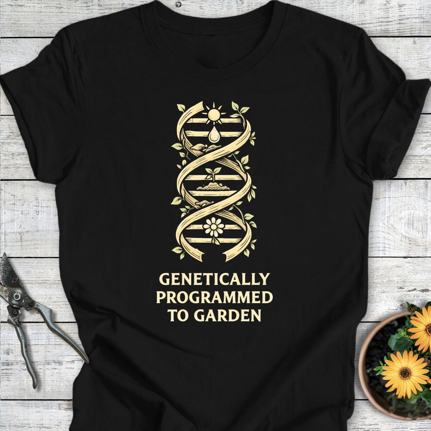 Printify T-Shirt Black / S Genetically Programmed T-Shirt