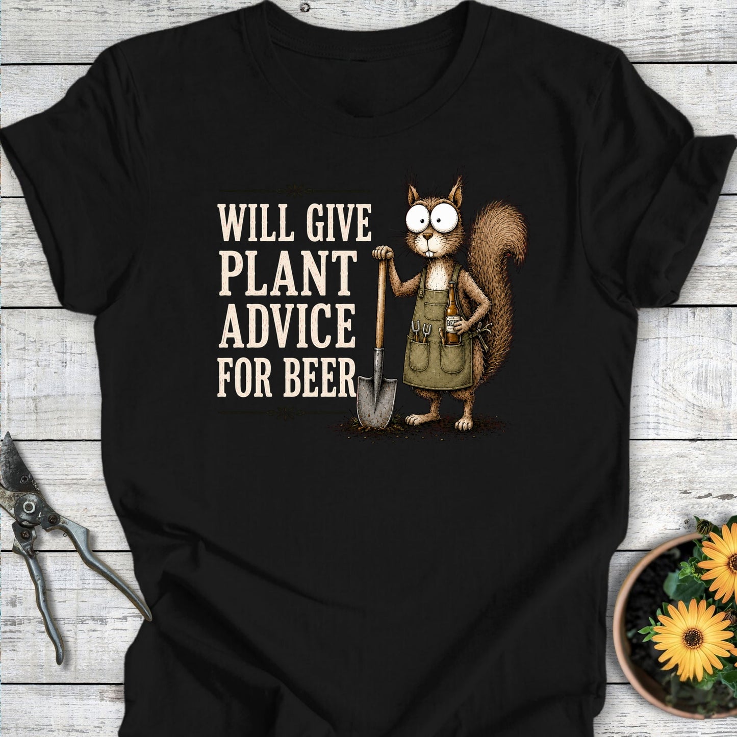 Printify T-Shirt Black / S Give Plant Advice T-Shirt