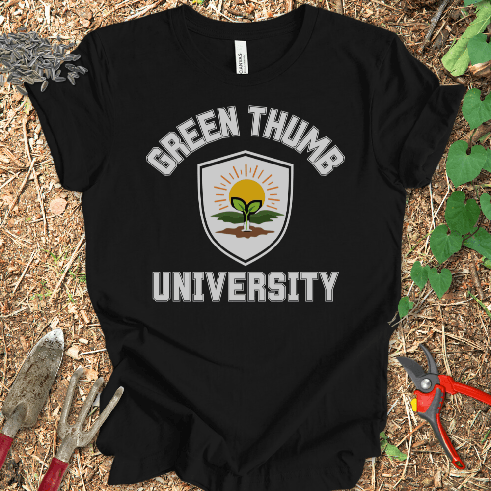 Printify T-Shirt Black / S Green Thumb U