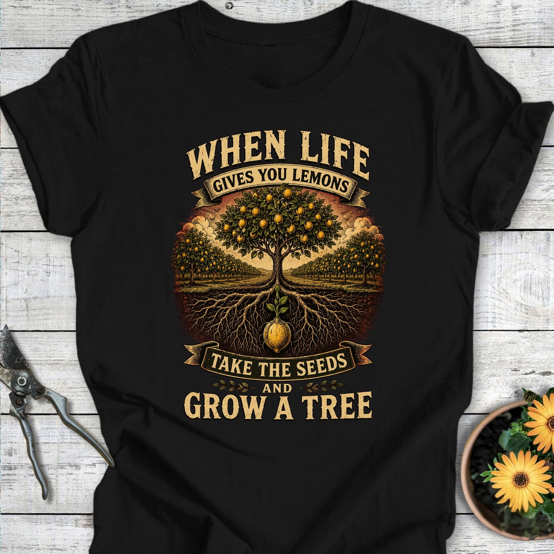 Printify T-Shirt Black / S Grow a Tree T-Shirt