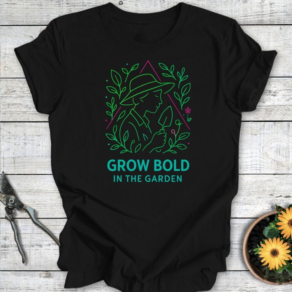 Printify T-Shirt Black / S Grow Bold