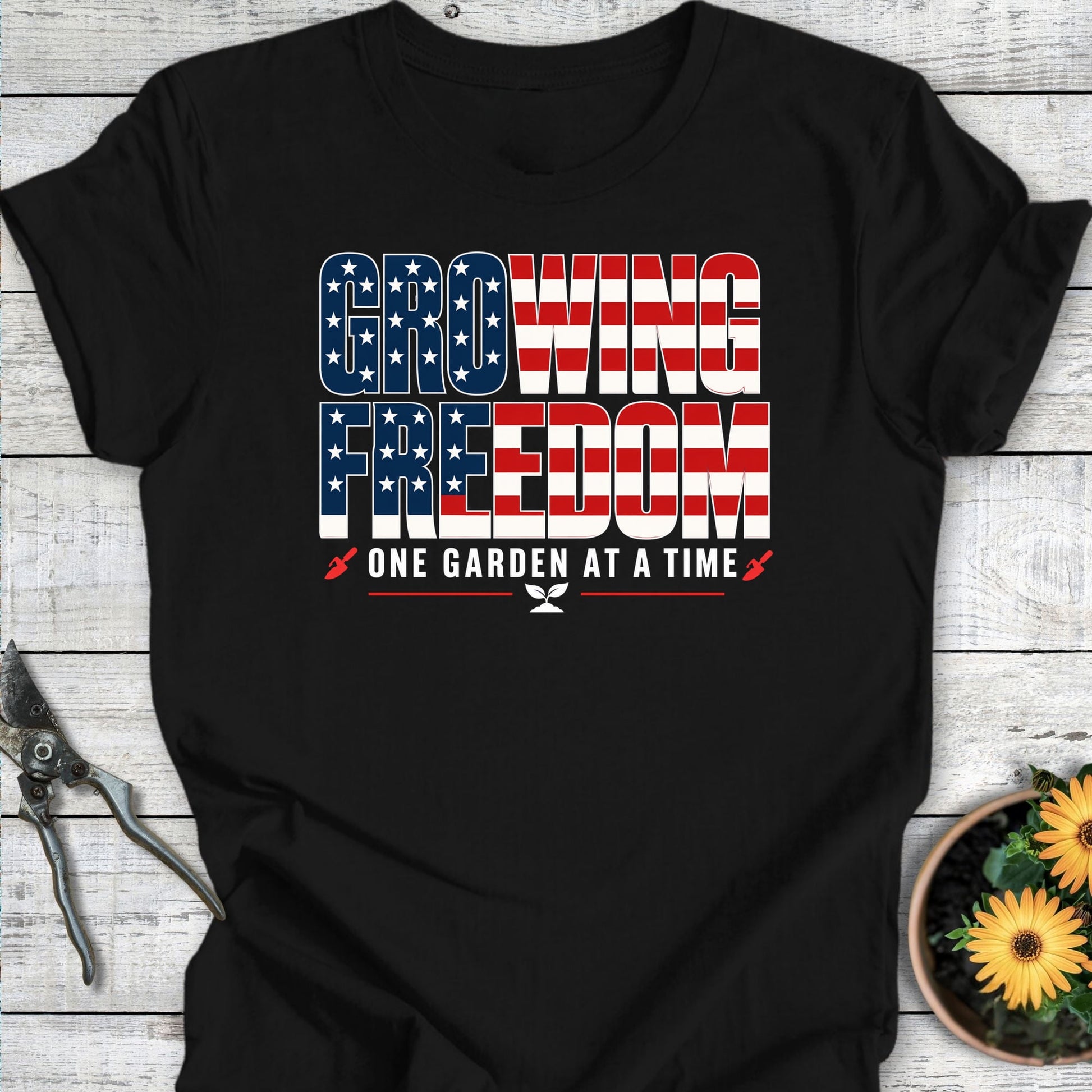 Printify T-Shirt Black / S Growing Freedom T-Shirt