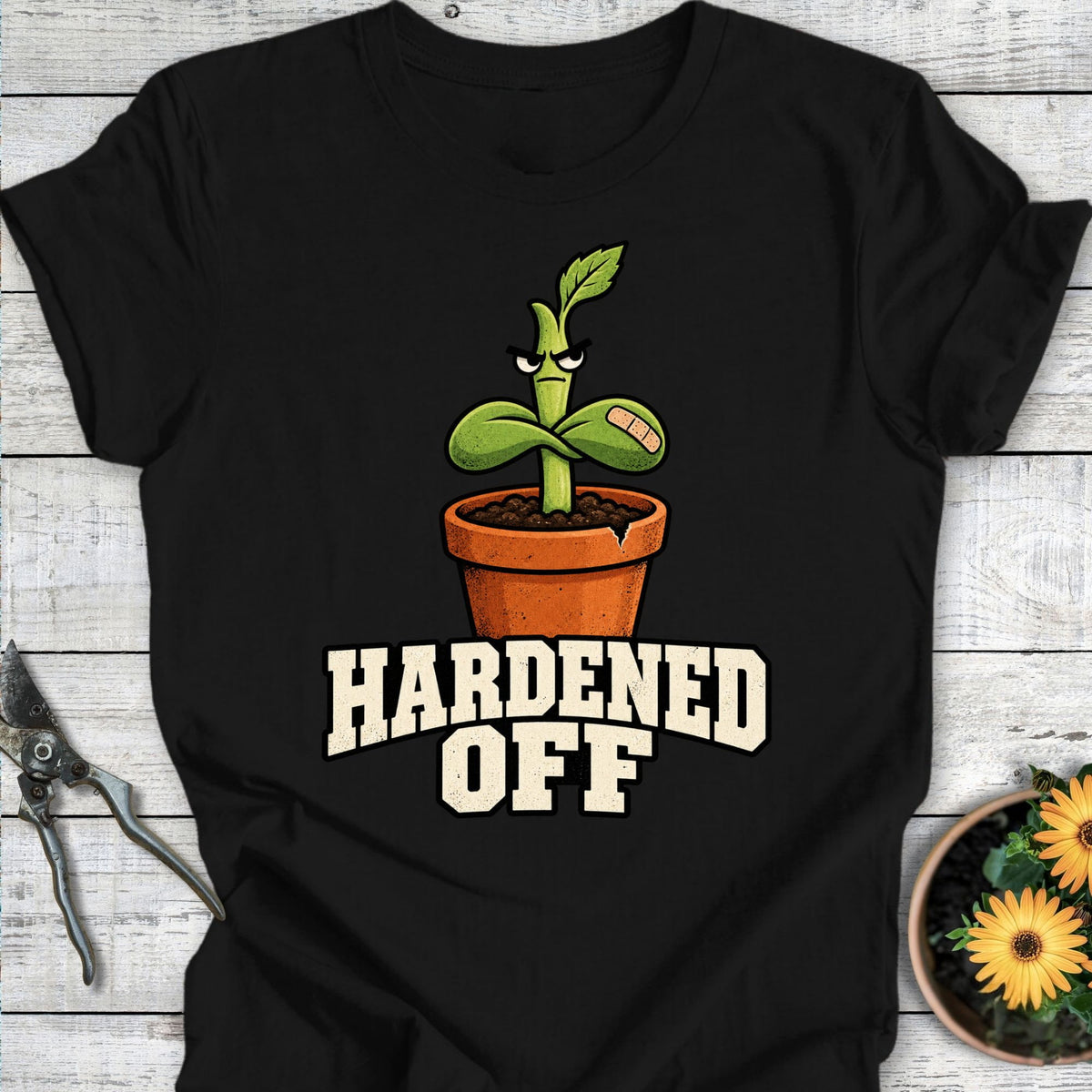 Printify T-Shirt Black / S Hardened Off T-Shirt