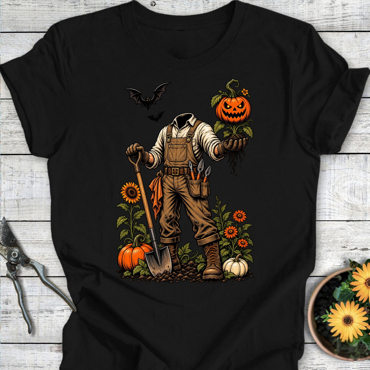 Printify T-Shirt Black / S Headless Gardener T-Shirt