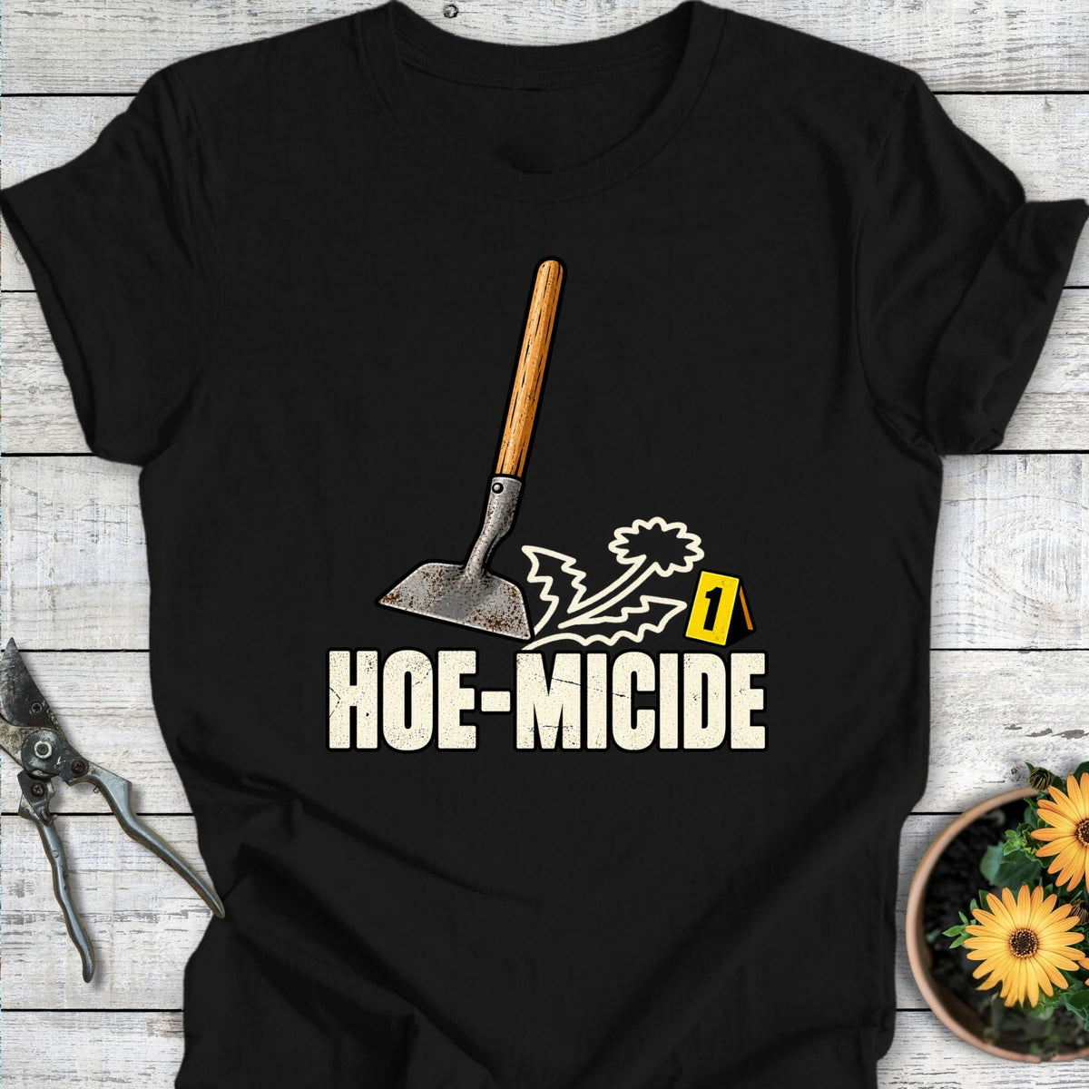 Printify T-Shirt Black / S Hoe-Micide T-Shirt