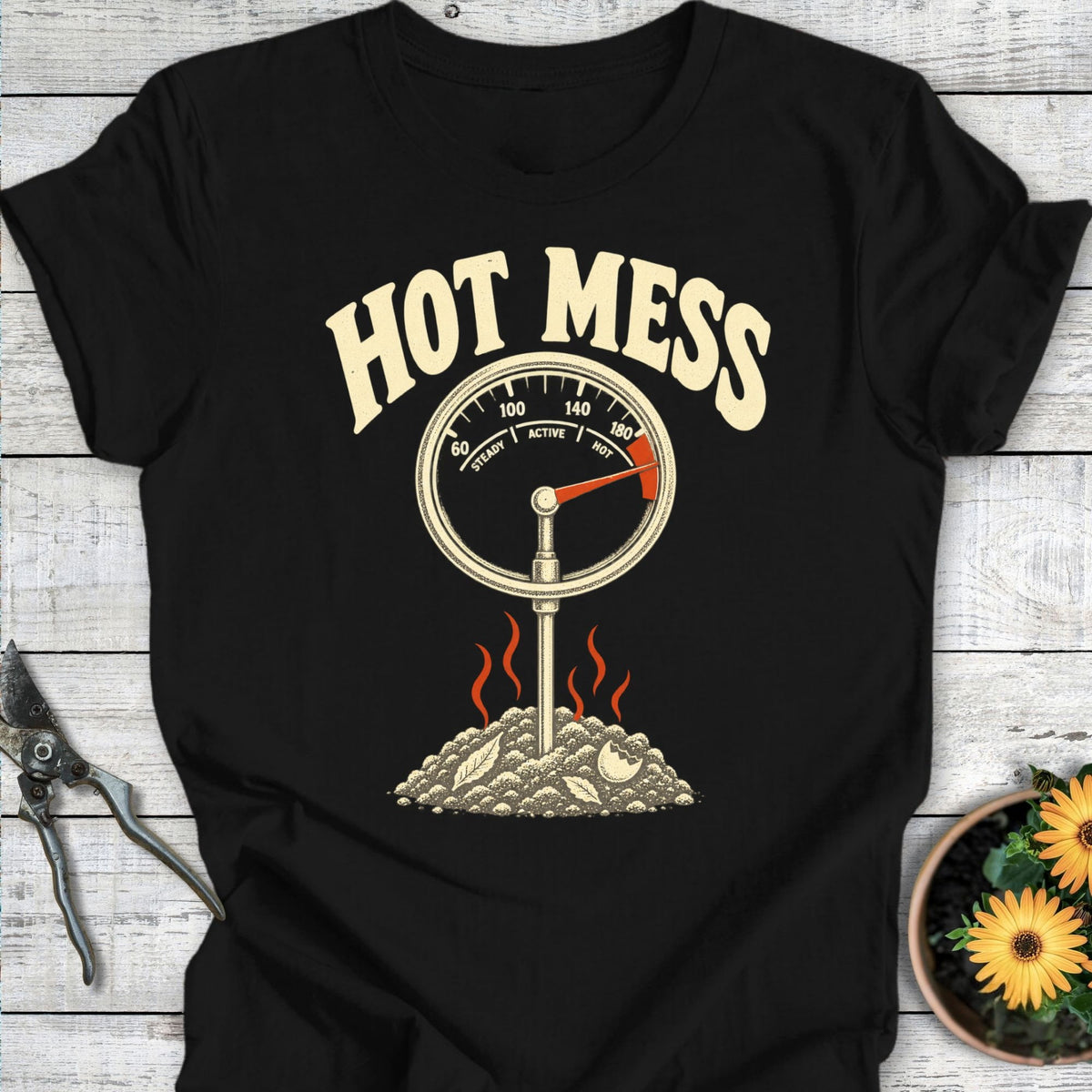 Printify T-Shirt Black / S Hot Mess T-Shirt
