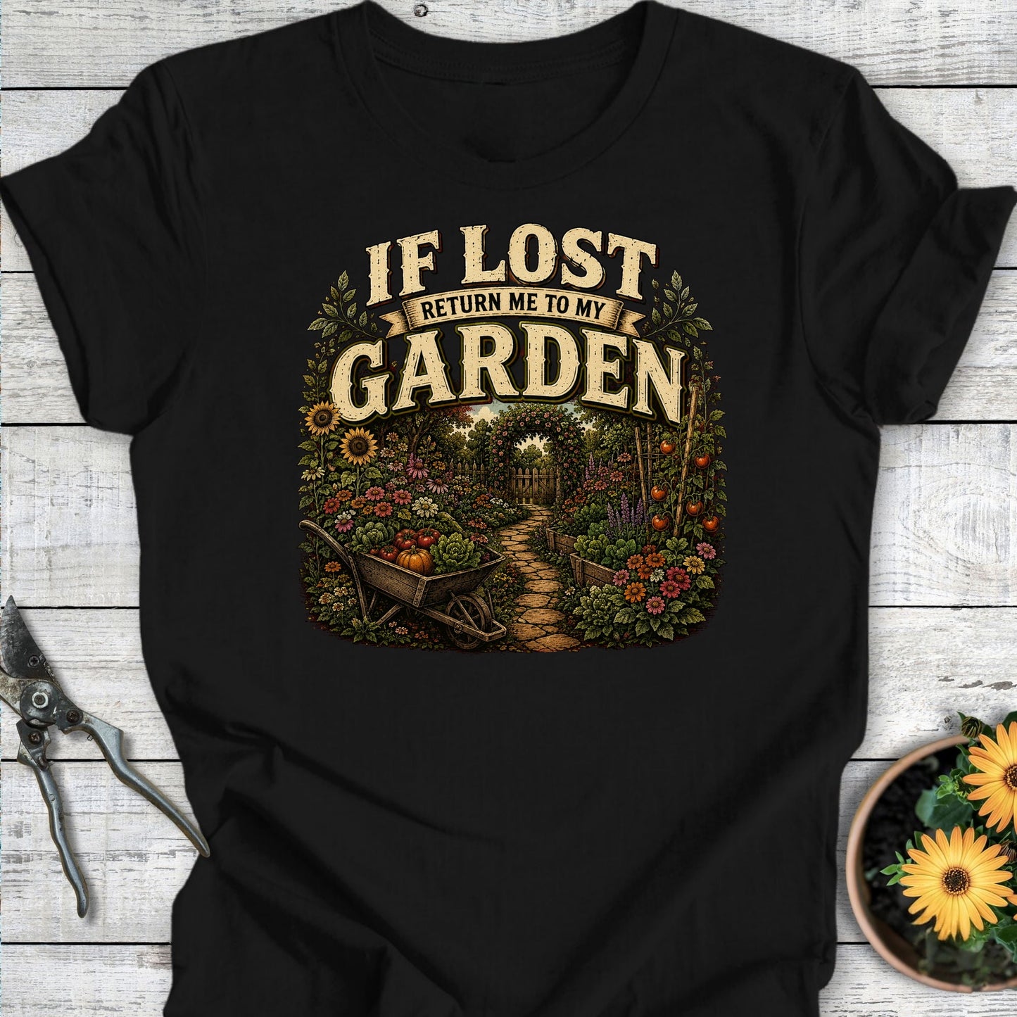 Printify T-Shirt Black / S If Lost T-Shirt