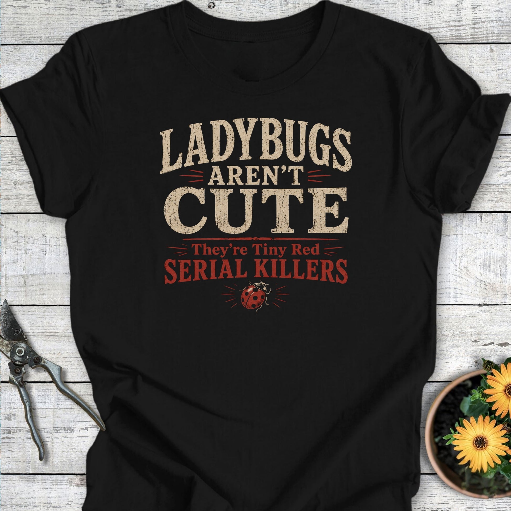 Printify T-Shirt Black / S Ladybugs T-Shirt