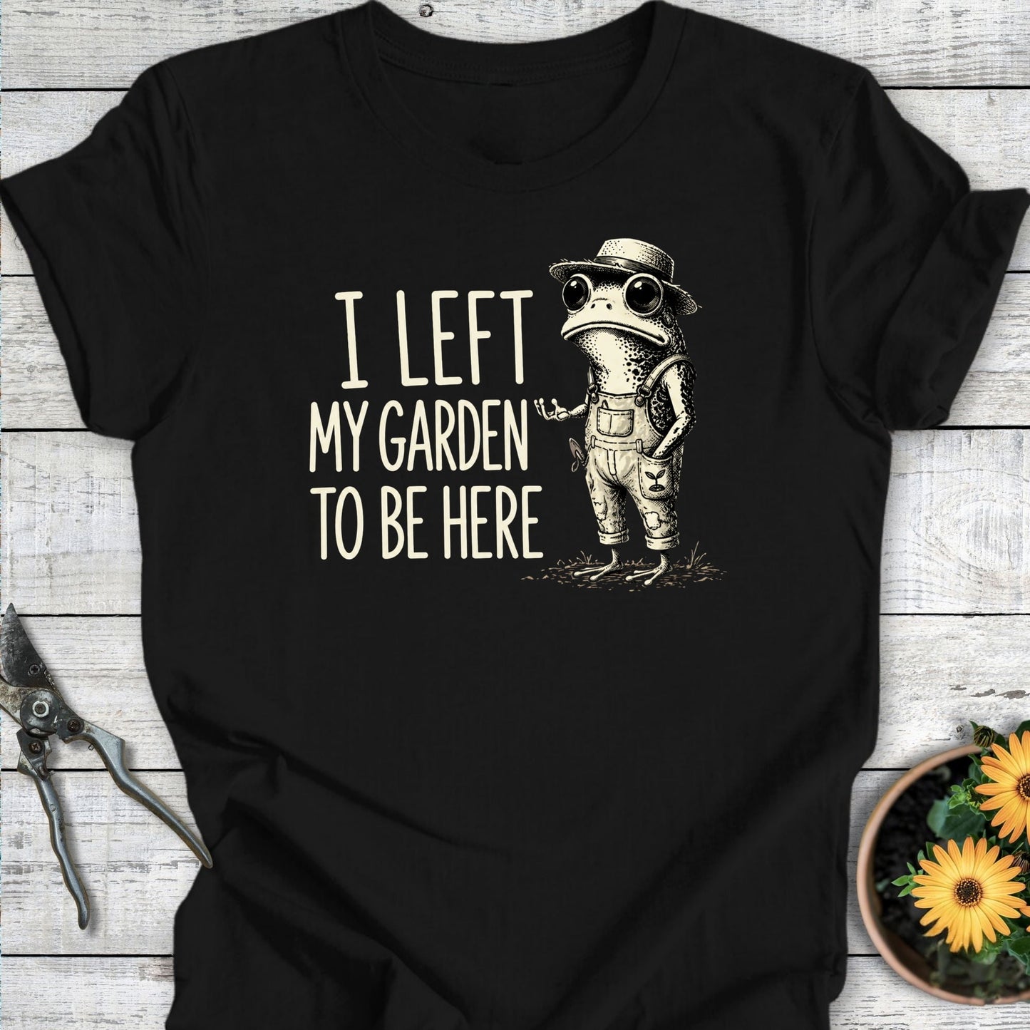Printify T-Shirt Black / S Left My Garden II T-Shirt