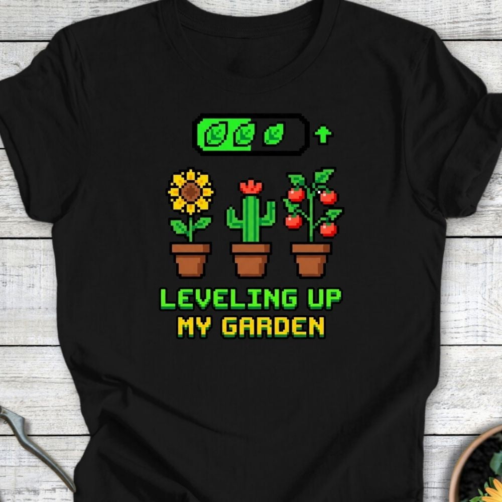 Printify T-Shirt Black / S Leveling Up T-Shirt