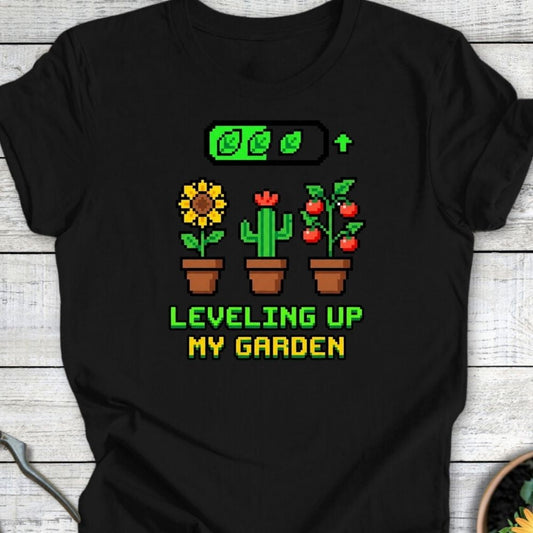 Printify T-Shirt Black / S Leveling Up T-Shirt