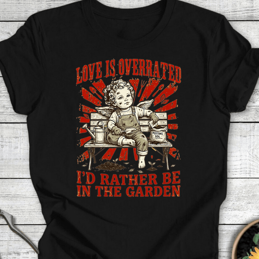 Printify T-Shirt Black / S Love Is Overrated T-Shirt