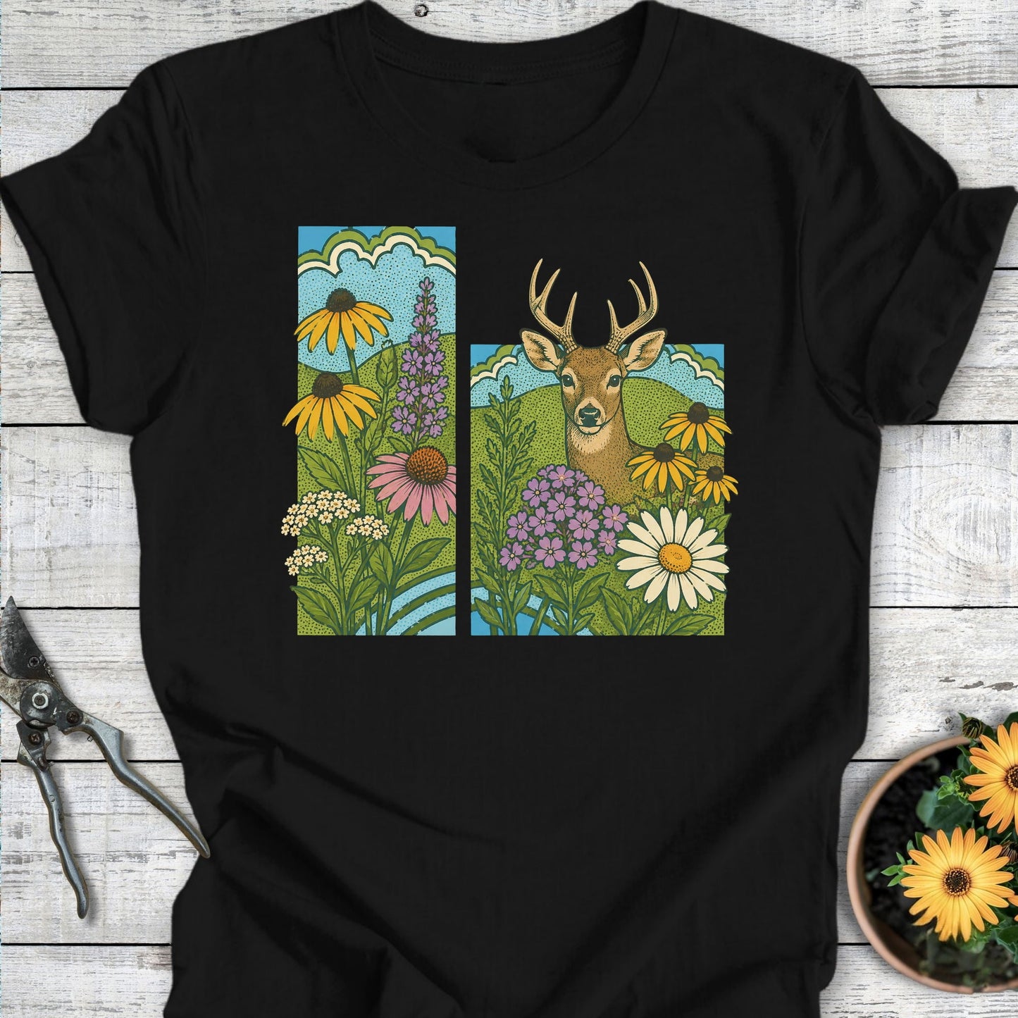 Printify T-Shirt Black / S Meadow  Watch T-Shirt
