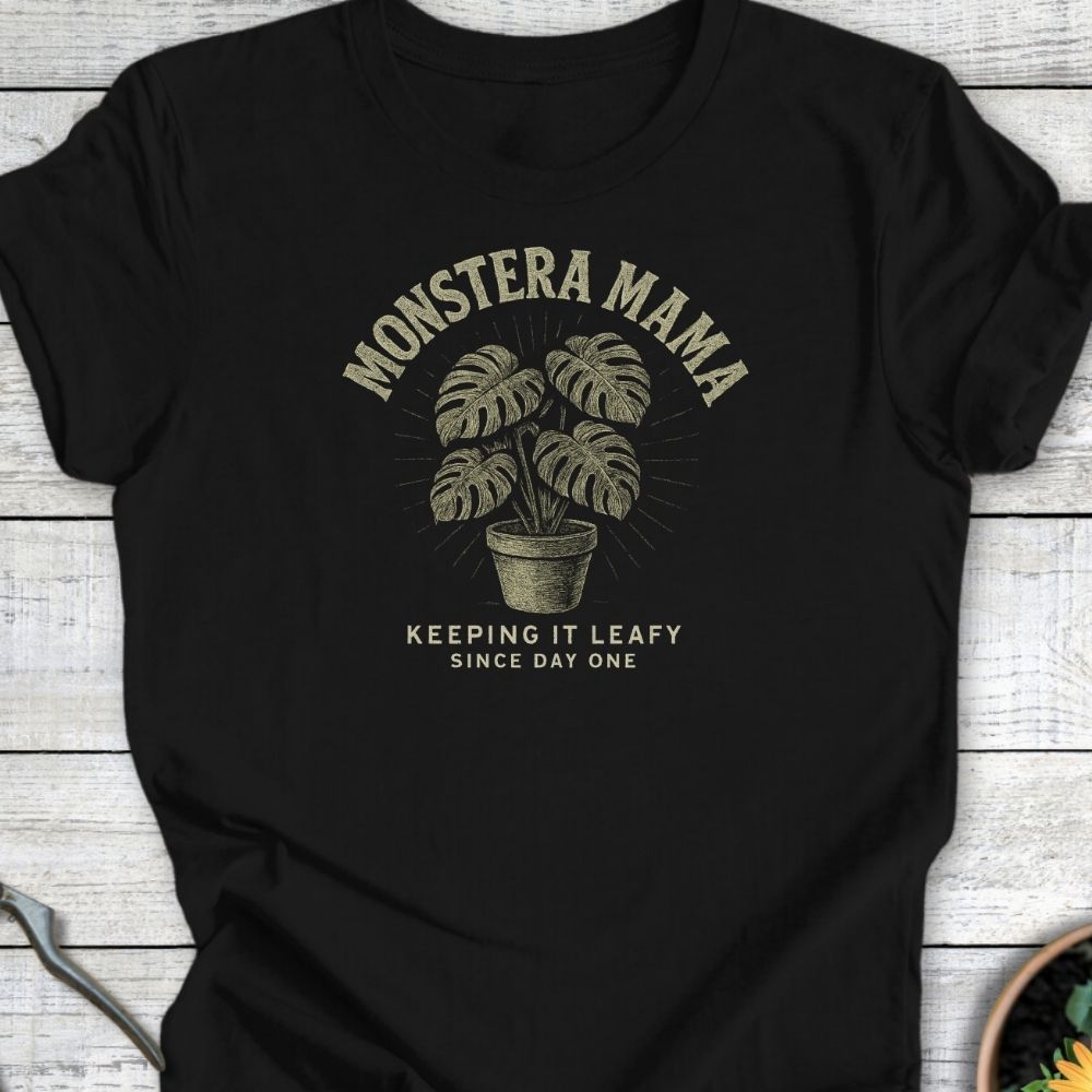Printify T-Shirt Black / S Monstera Mama T-Shirt