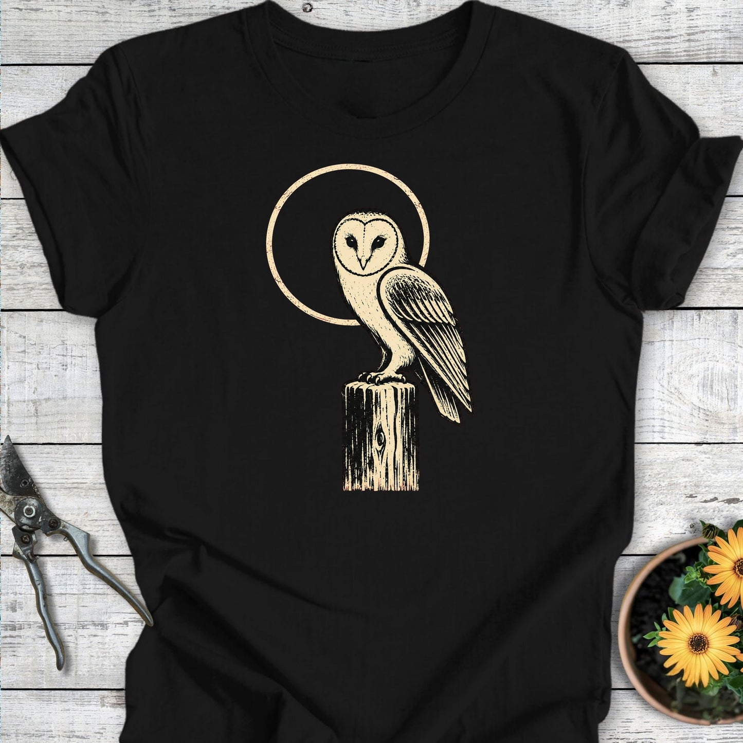 Printify T-Shirt Black / S Moonlit Watch T-Shirt