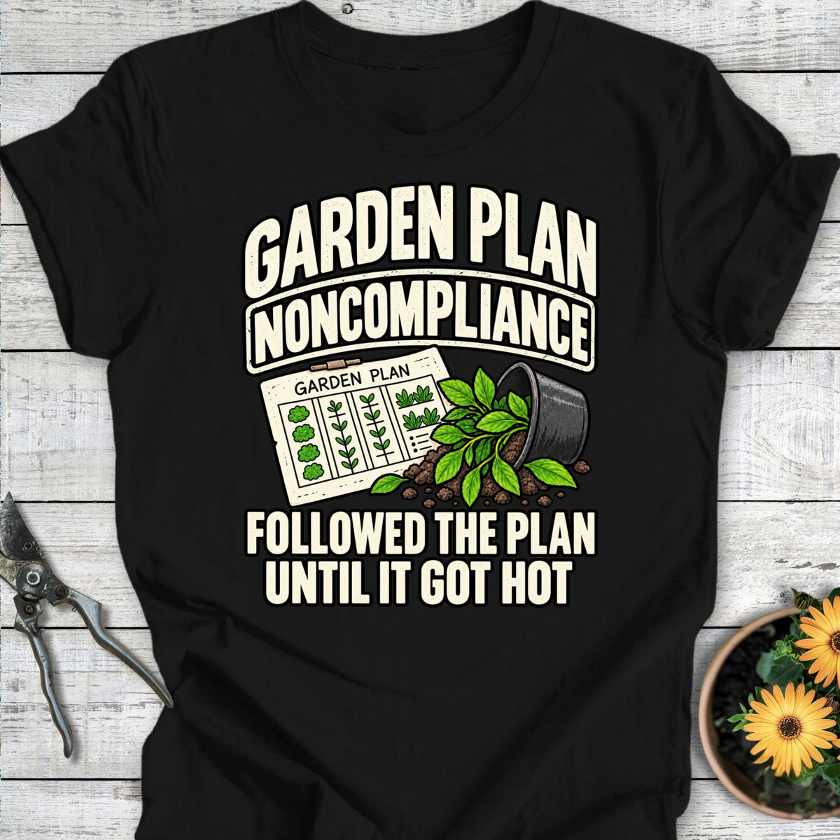 Printify T-Shirt Black / S Noncompliance T-Shirt
