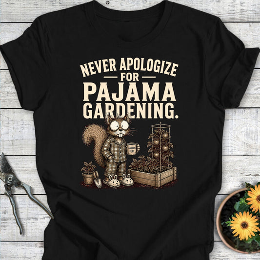 Printify T-Shirt Black / S Pajama Gardening T-Shirt