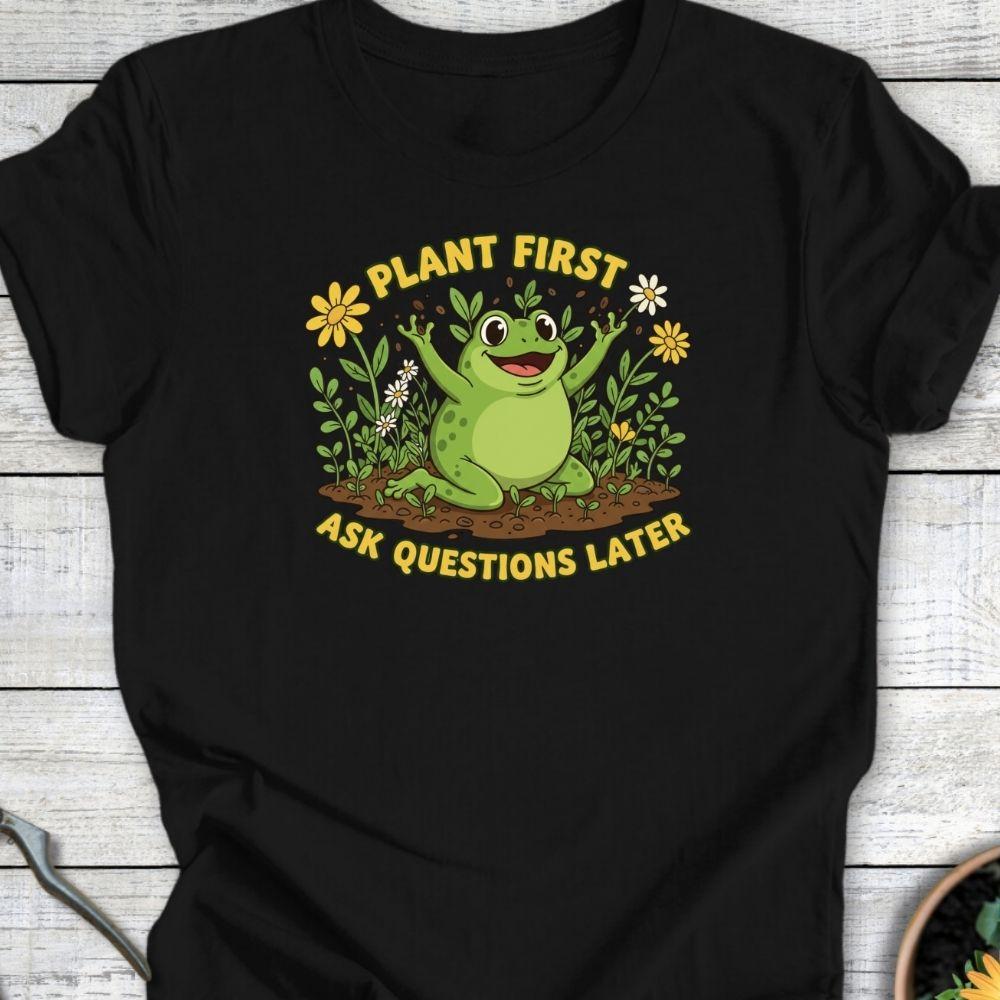 Printify T-Shirt Black / S Plant First