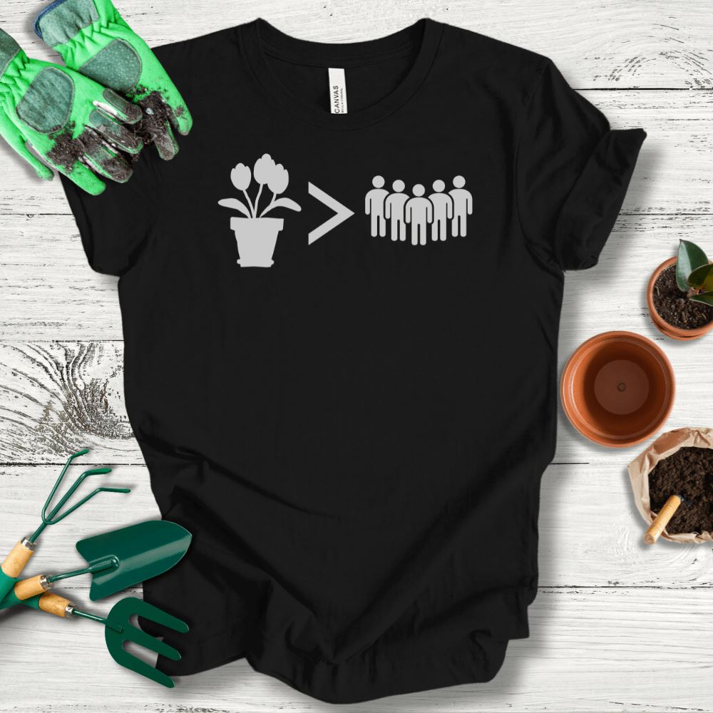 Printify T-Shirt Black / S Plants Greater Than People