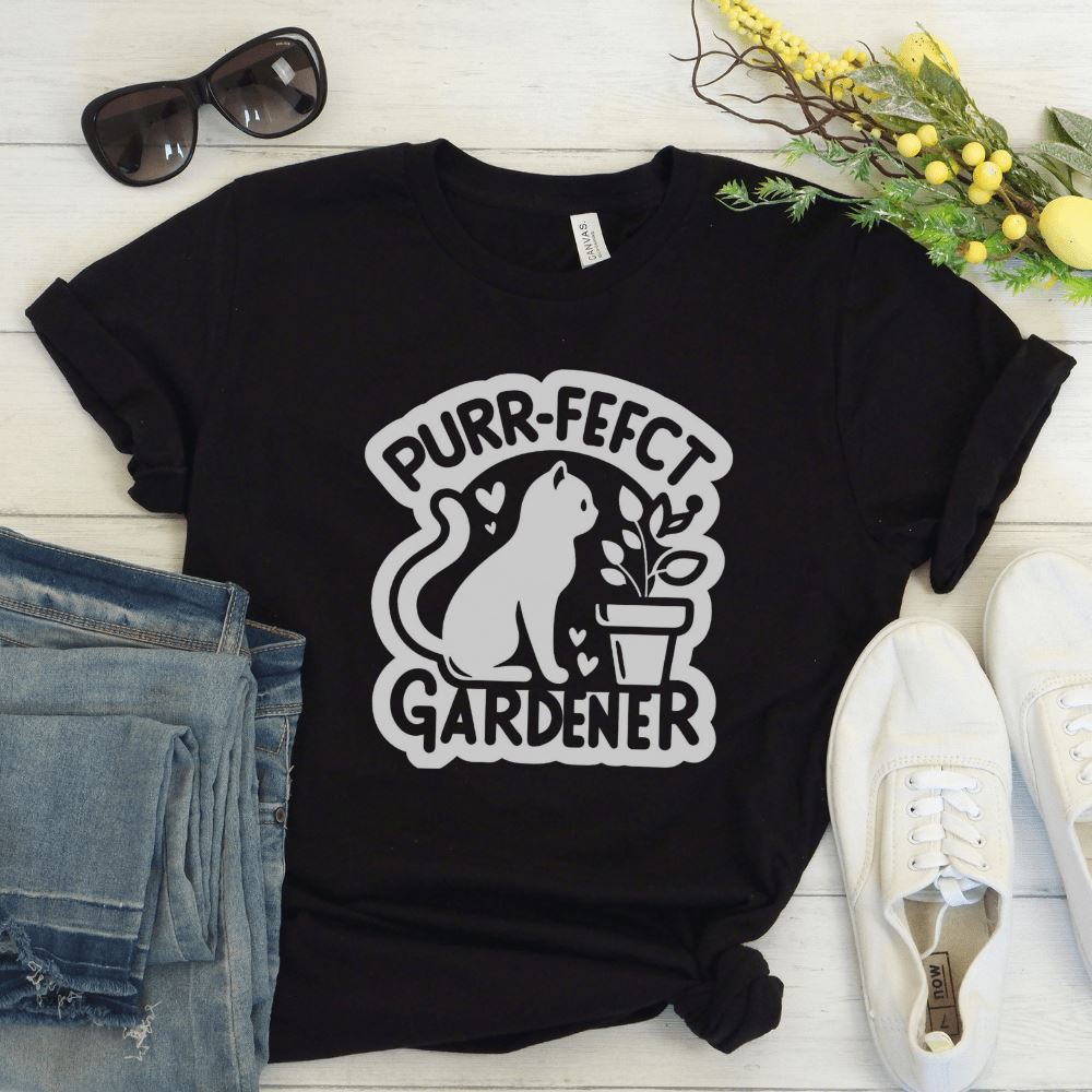 Printify T-Shirt Black / S Pur-fect Gardener Unisex Jersey Short Sleeve Tee