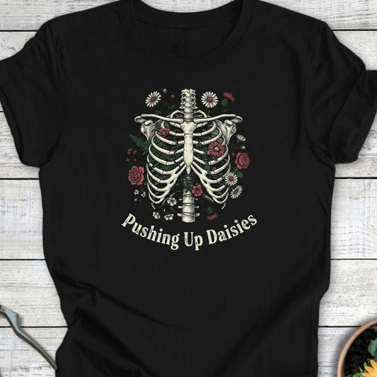 Printify T-Shirt Black / S Pushing Up Daisies T-Shirt