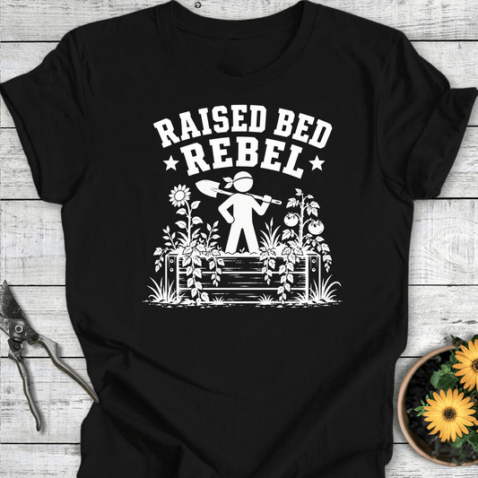 Printify T-Shirt Black / S Raised Bed Rebel T-Shirt