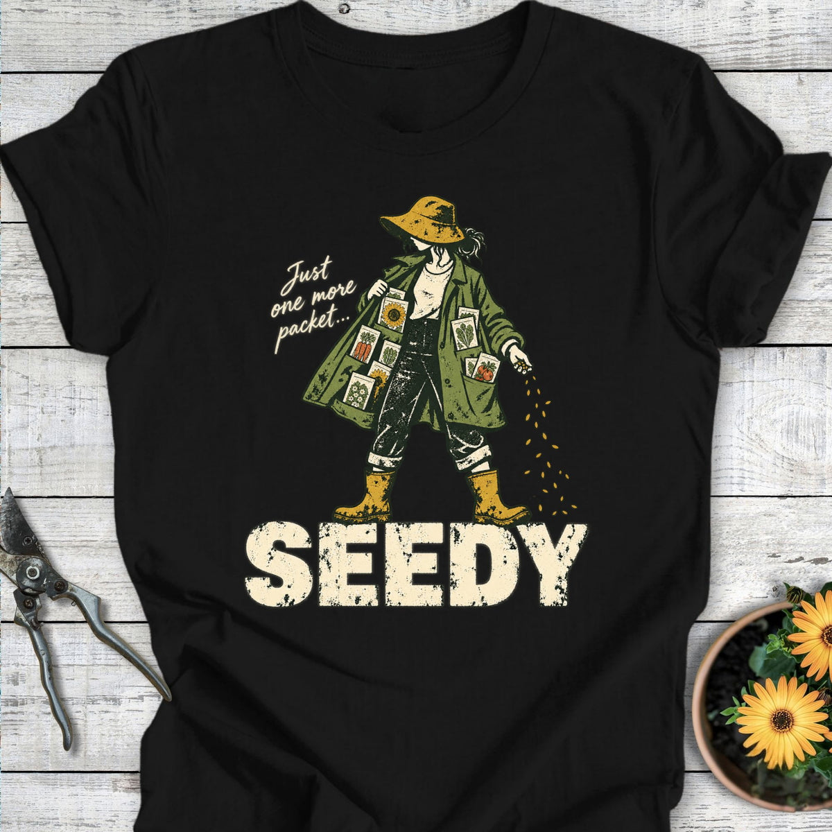 Printify T-Shirt Black / S Seedy T-Shirt