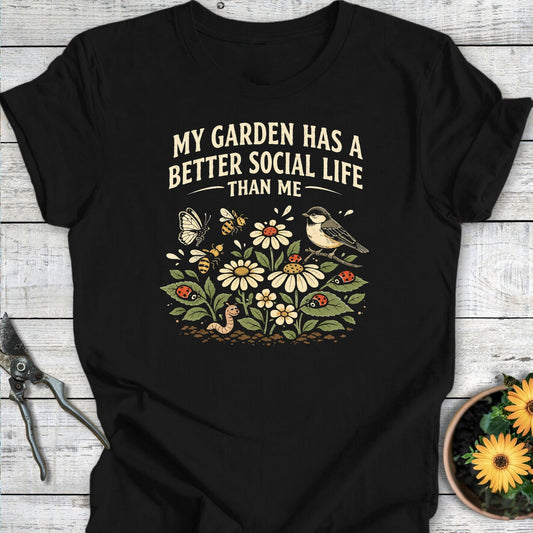 Printify T-Shirt Black / S Social Life T-Shirt