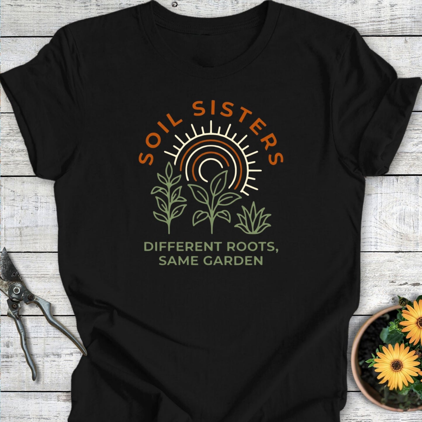 Printify T-Shirt Black / S Soil Sisters T-Shirt