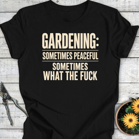 Printify T-Shirt Black / S Sometimes Peaceful T-Shirt