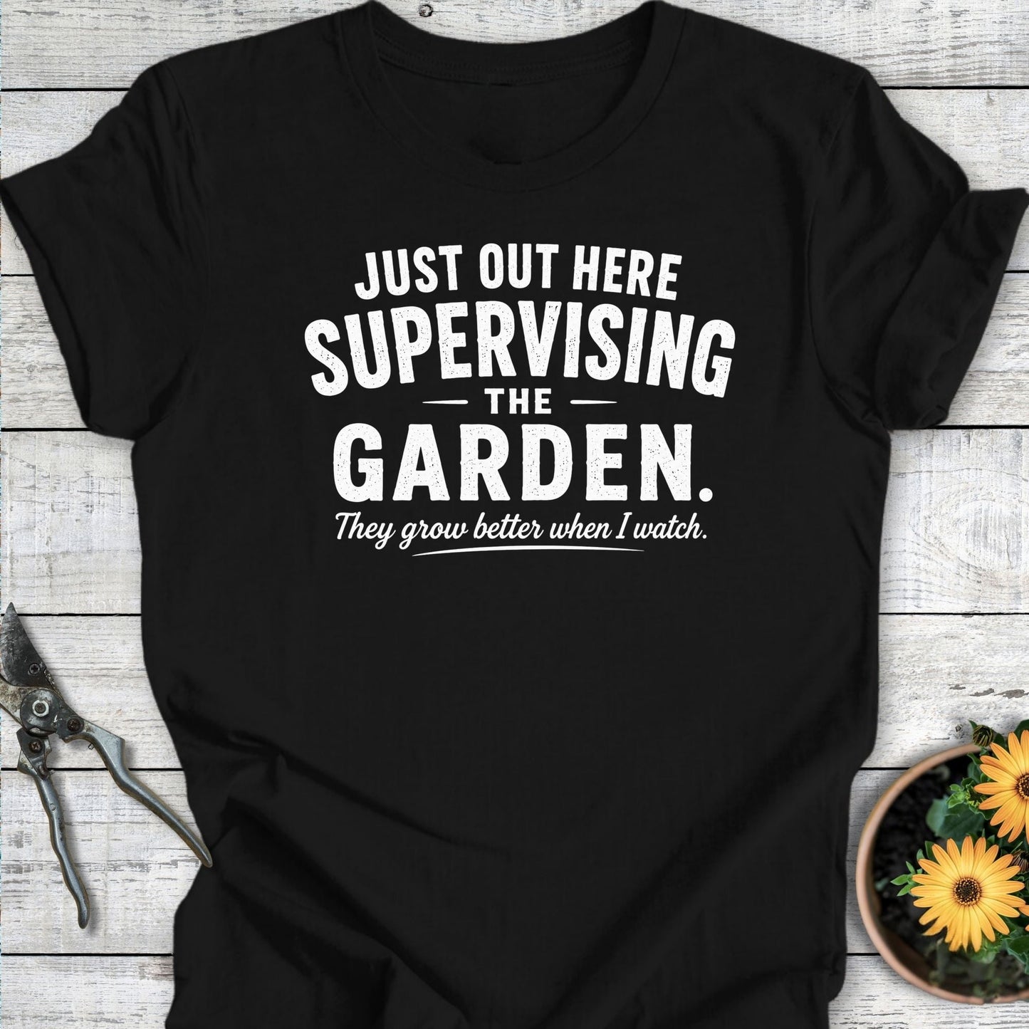Printify T-Shirt Black / S Supervising T-Shirt