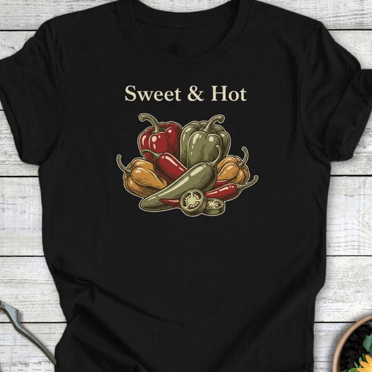 Printify T-Shirt Black / S Sweet & Hot T-Shirt