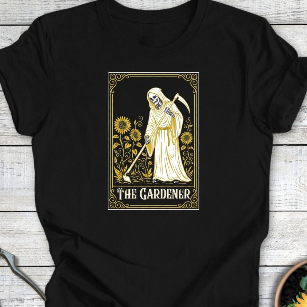 Printify T-Shirt Black / S The Gardener Tarot T-Shirt
