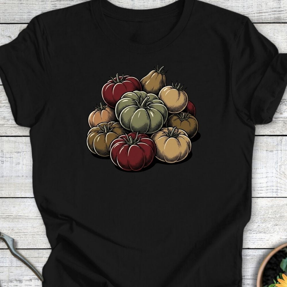 Printify T-Shirt Black / S Tomato Pile T-Shirt