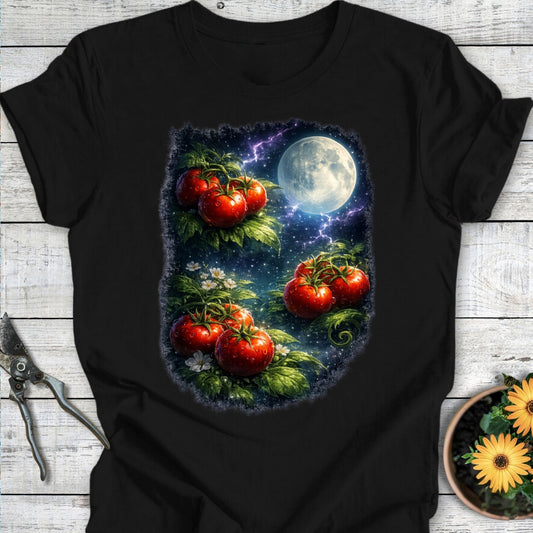 Printify T-Shirt Black / S Tomatoes By Moonlight T-Shirt