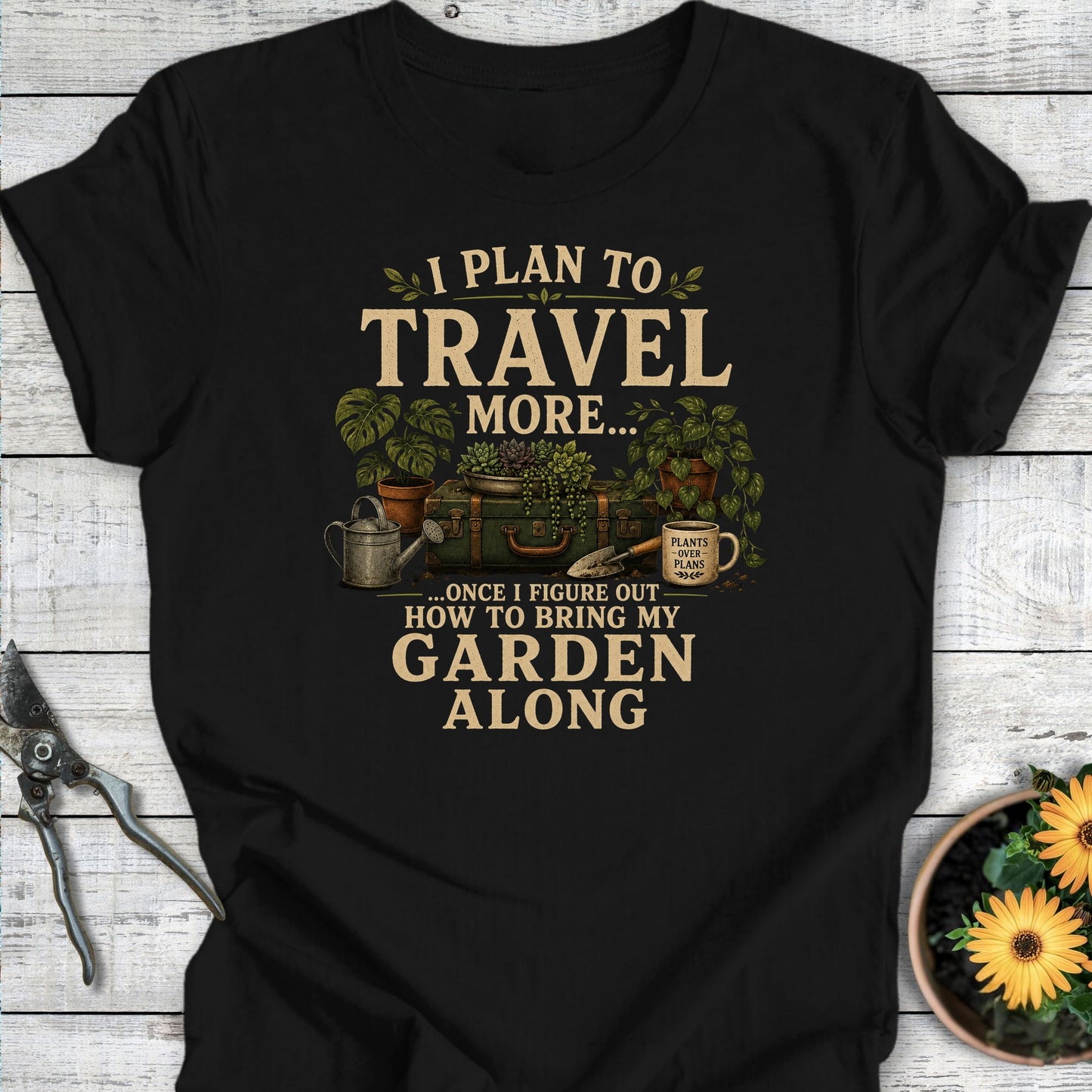 Printify T-Shirt Black / S Travel More T-Shirt