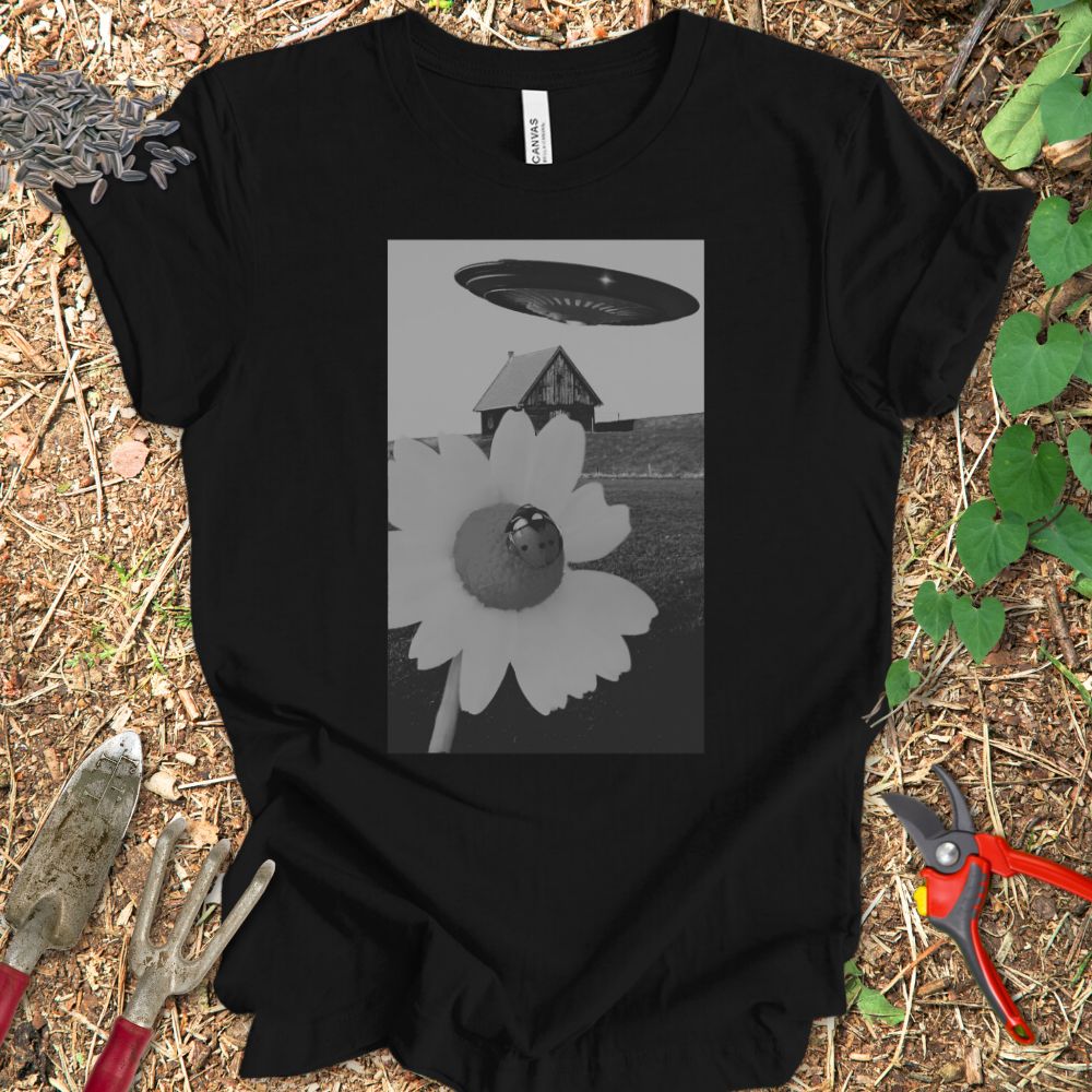Printify T-Shirt Black / S UFO Ladybug