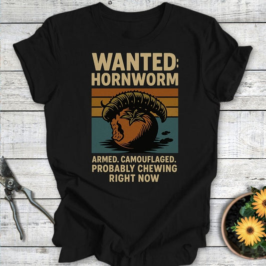 Printify T-Shirt Black / S Wanted: Hornworm