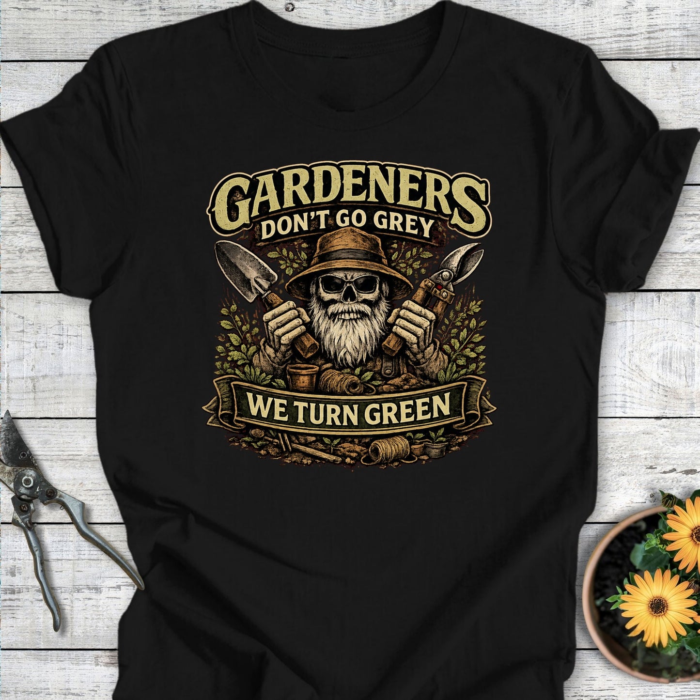 Printify T-Shirt Black / S We Turn Green T-Shirt
