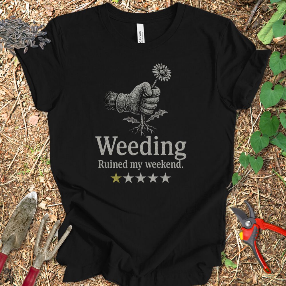 Printify T-Shirt Black / S Weeding Ruined My Weekend