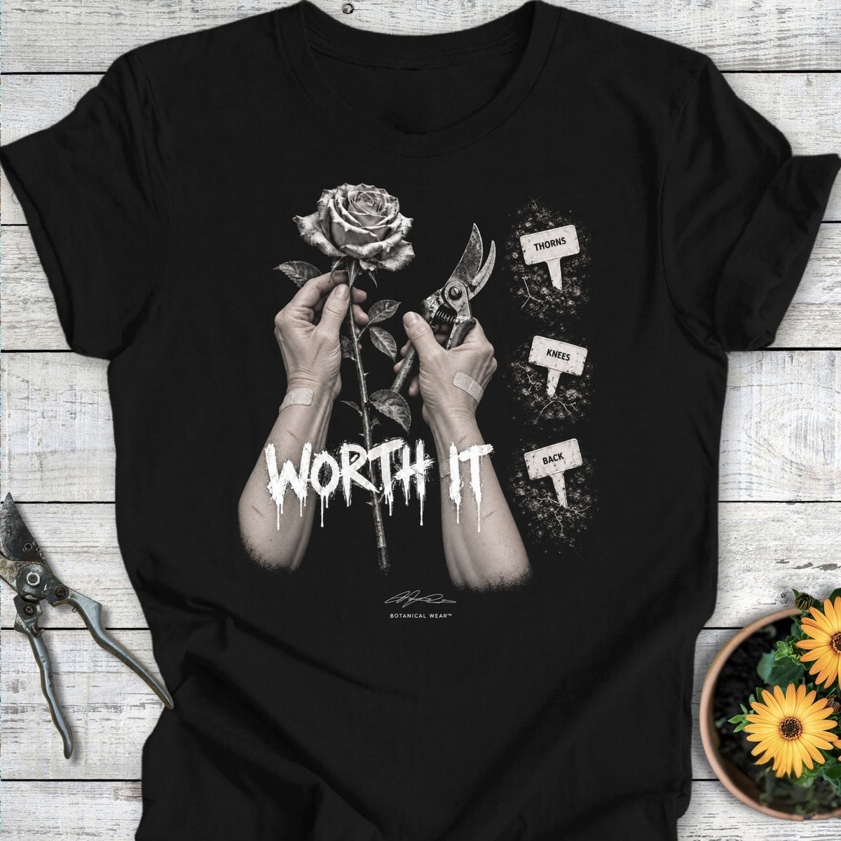 Printify T-Shirt Black / S Worth It T-Shirt