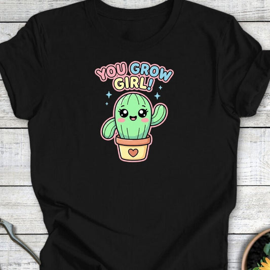 Printify T-Shirt Black / S You Grow Girl T-Shirt