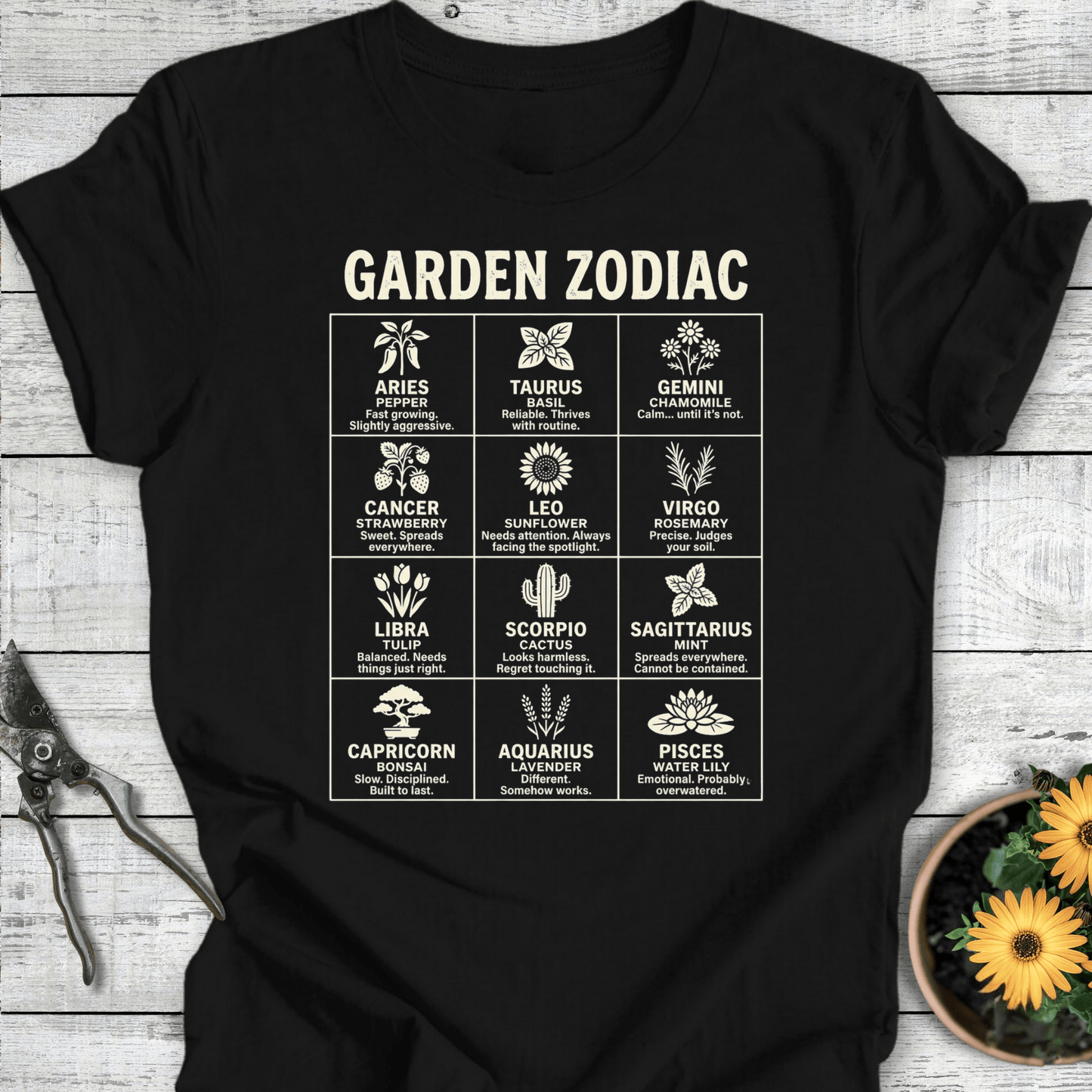 Printify T-Shirt Black / S Zodiac T-Shirt