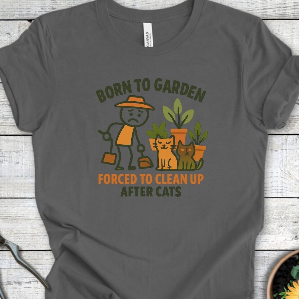 Printify T-Shirt Born To Garden – Cat Chaos