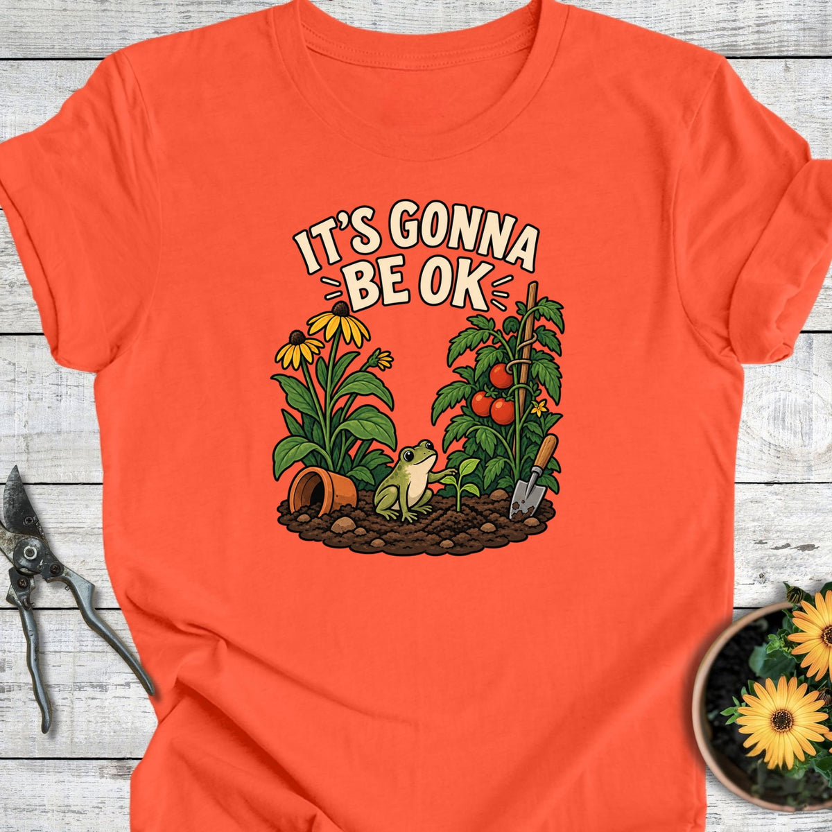 Printify T-Shirt Coral / S Be Ok T-Shirt