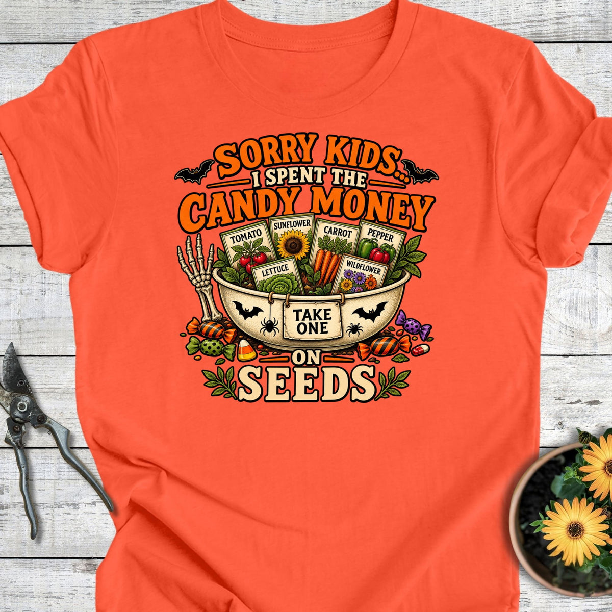 Printify T-Shirt Coral / S Candy Money T-Shirt